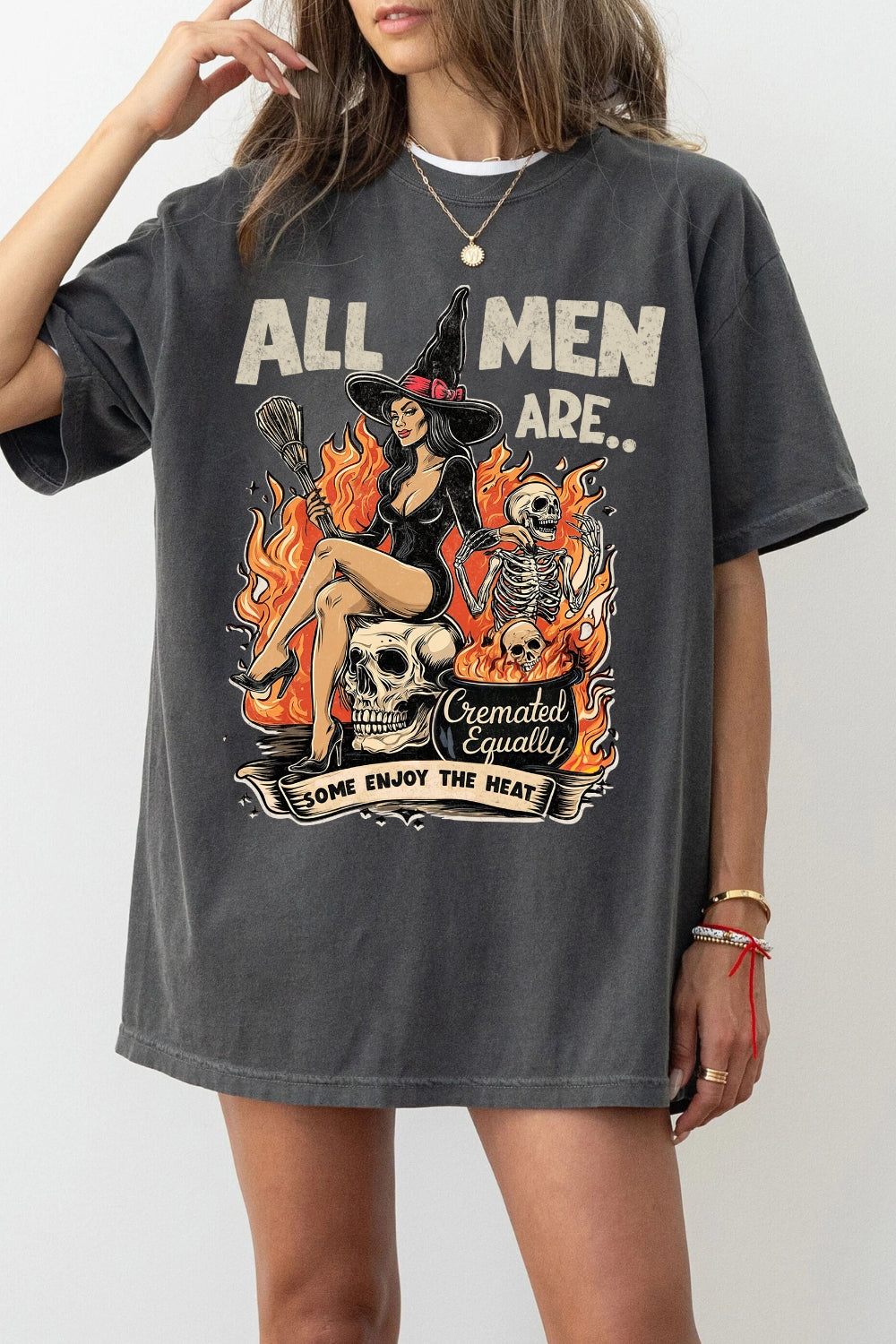 All Men Are... Feminist Witch Tee For Women