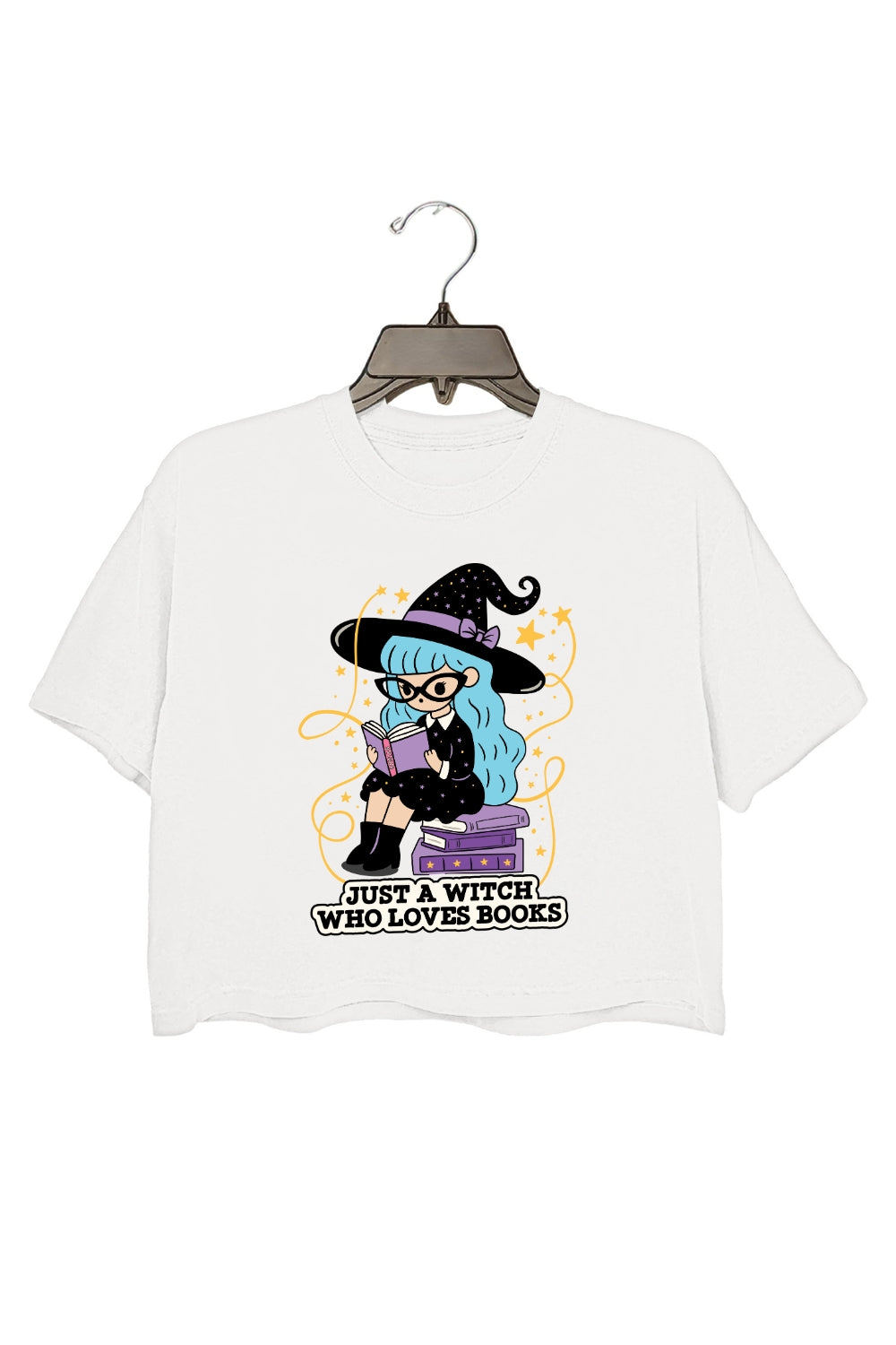 Just A Witch Who Loves Books Crop Top For Women
