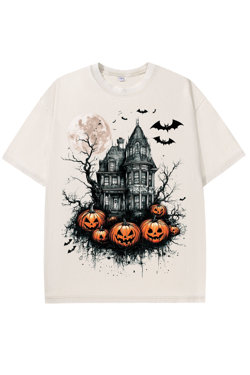 Vintage Halloween Scene Washed Tee
