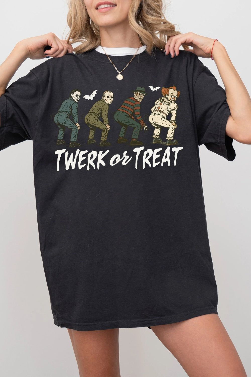 Funny Halloween Twerk Or Treat Tee For Women