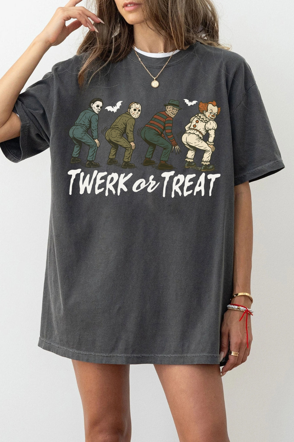 Funny Halloween Twerk Or Treat Tee For Women