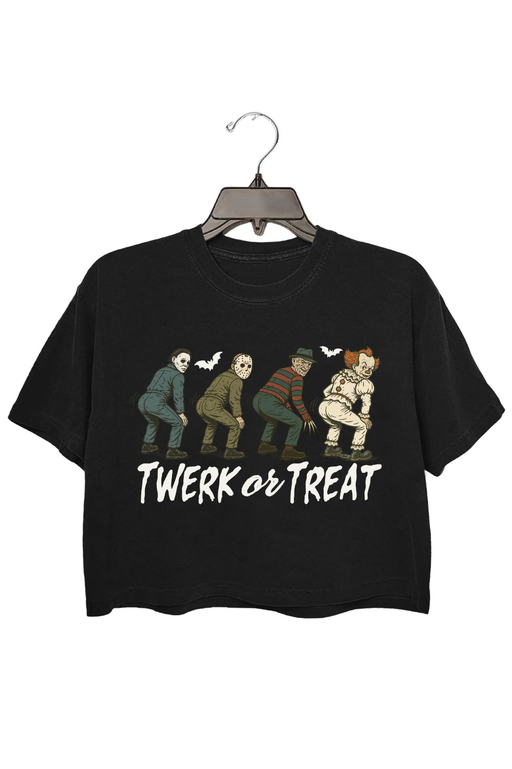 Funny Halloween Twerk Or Treat Crop Top For Women