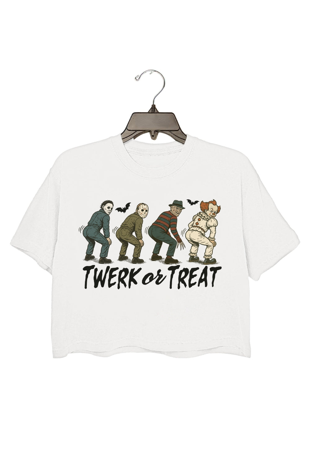 Funny Halloween Twerk Or Treat Crop Top For Women