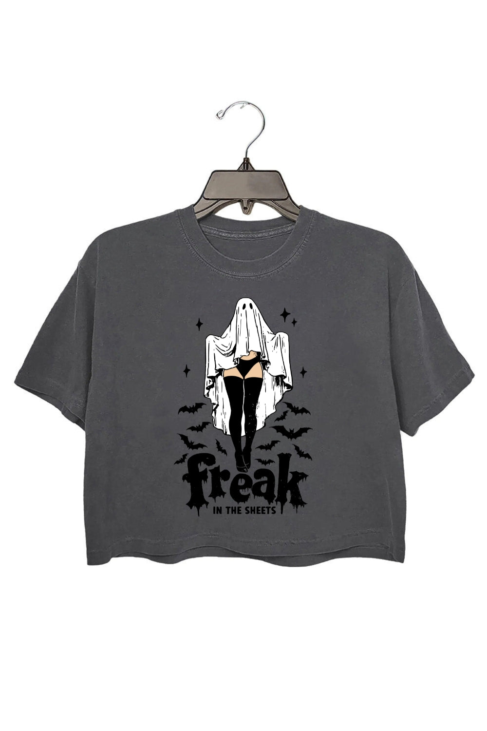 Freak In The Sheets Funny Ghost Crop Top For Women