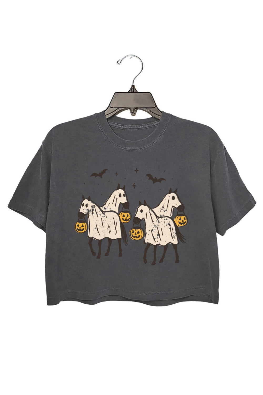 Cowboy Ghost Horse Crop Top For Women