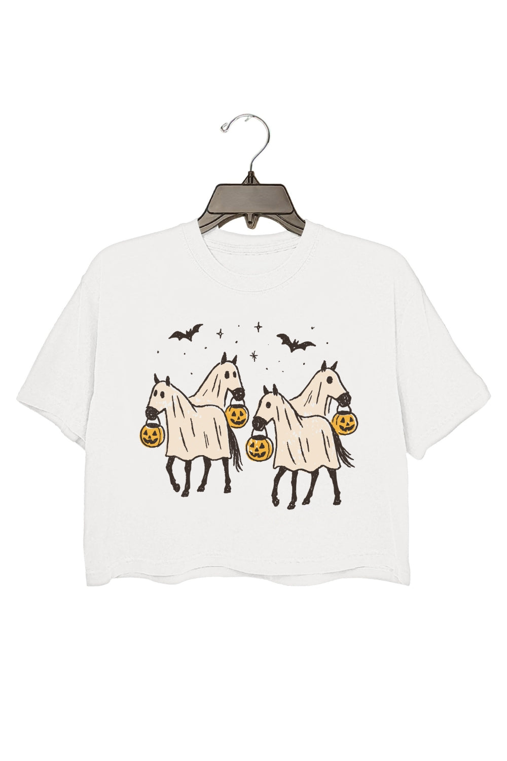 Cowboy Ghost Horse Crop Top For Women