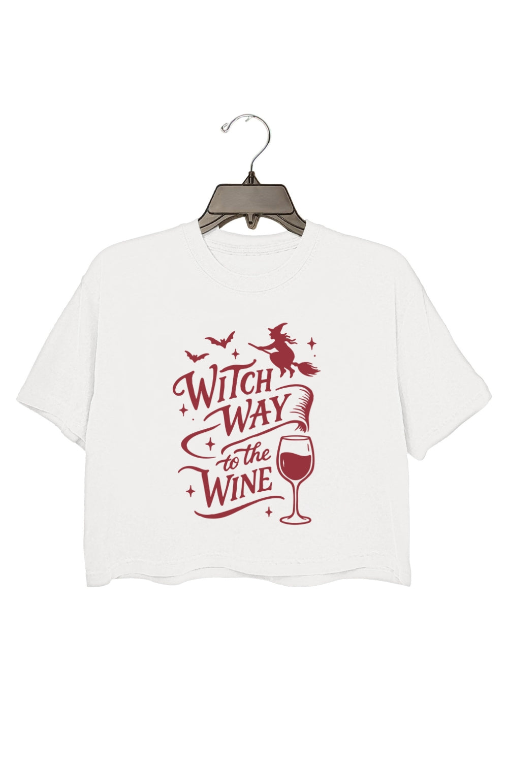 Witch Way To The Wine Crop Top For Women