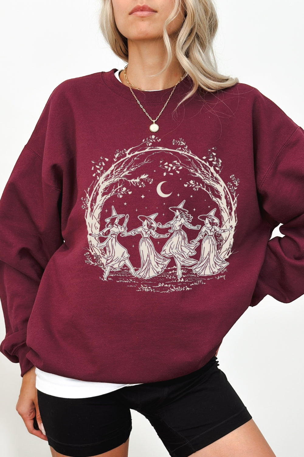 Girly Halloween Witchy Vibes Sweatshirt For Women