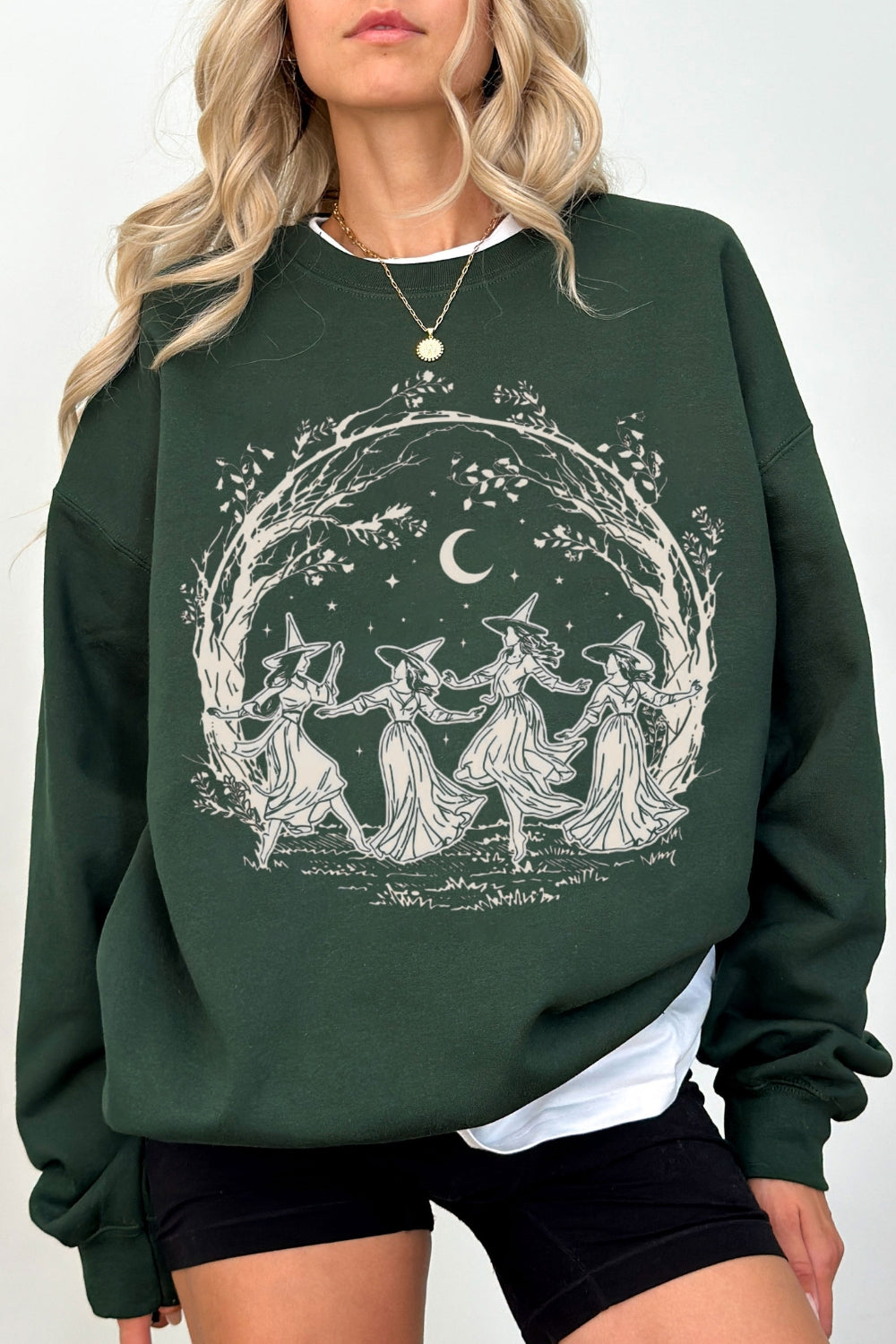 Girly Halloween Witchy Vibes Sweatshirt For Women