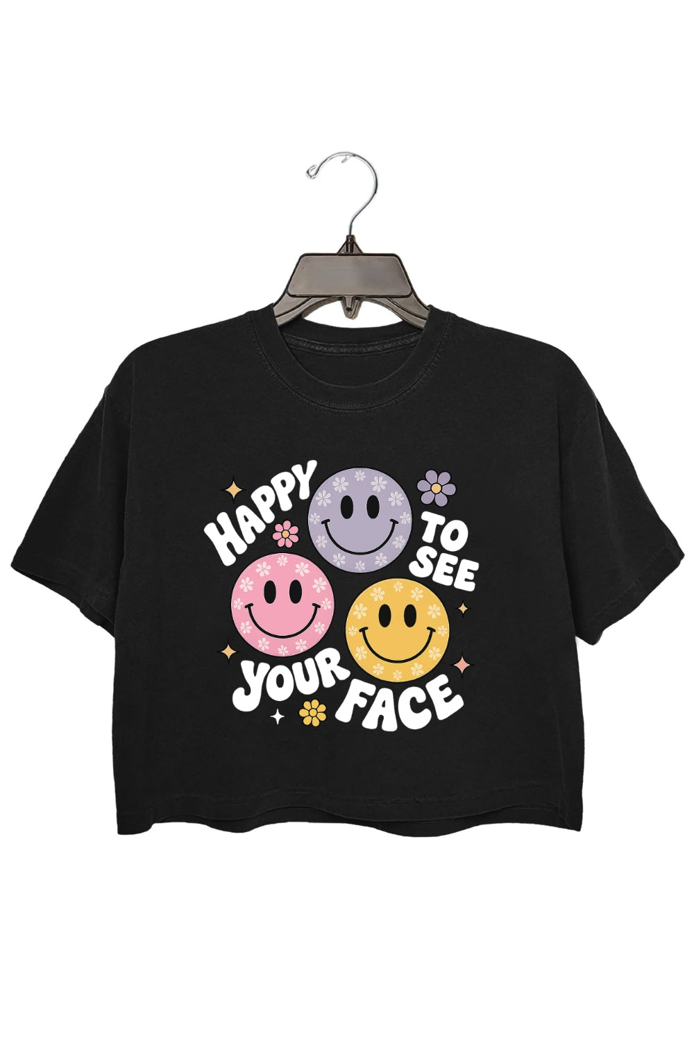 Happy To See Your Face Teacher Crop Top For Women