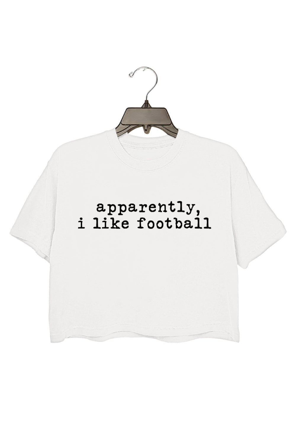 Apparently I Like Football Trendy Football Crop Top For Women