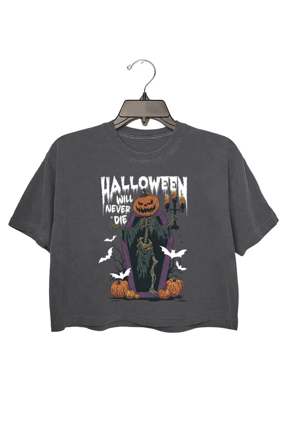 Halloween Will Never Die Crop Top For Women