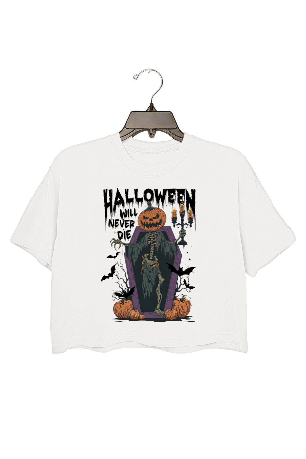 Halloween Will Never Die Crop Top For Women