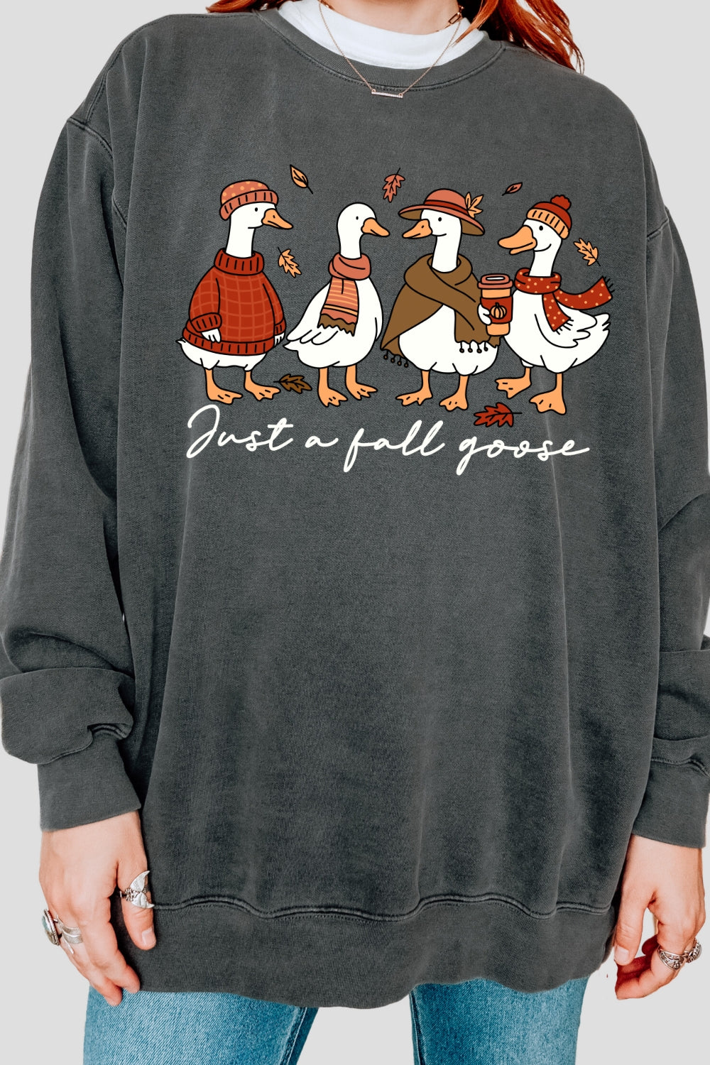 Just A Fall Goose Autumn Sweatshirt For Women