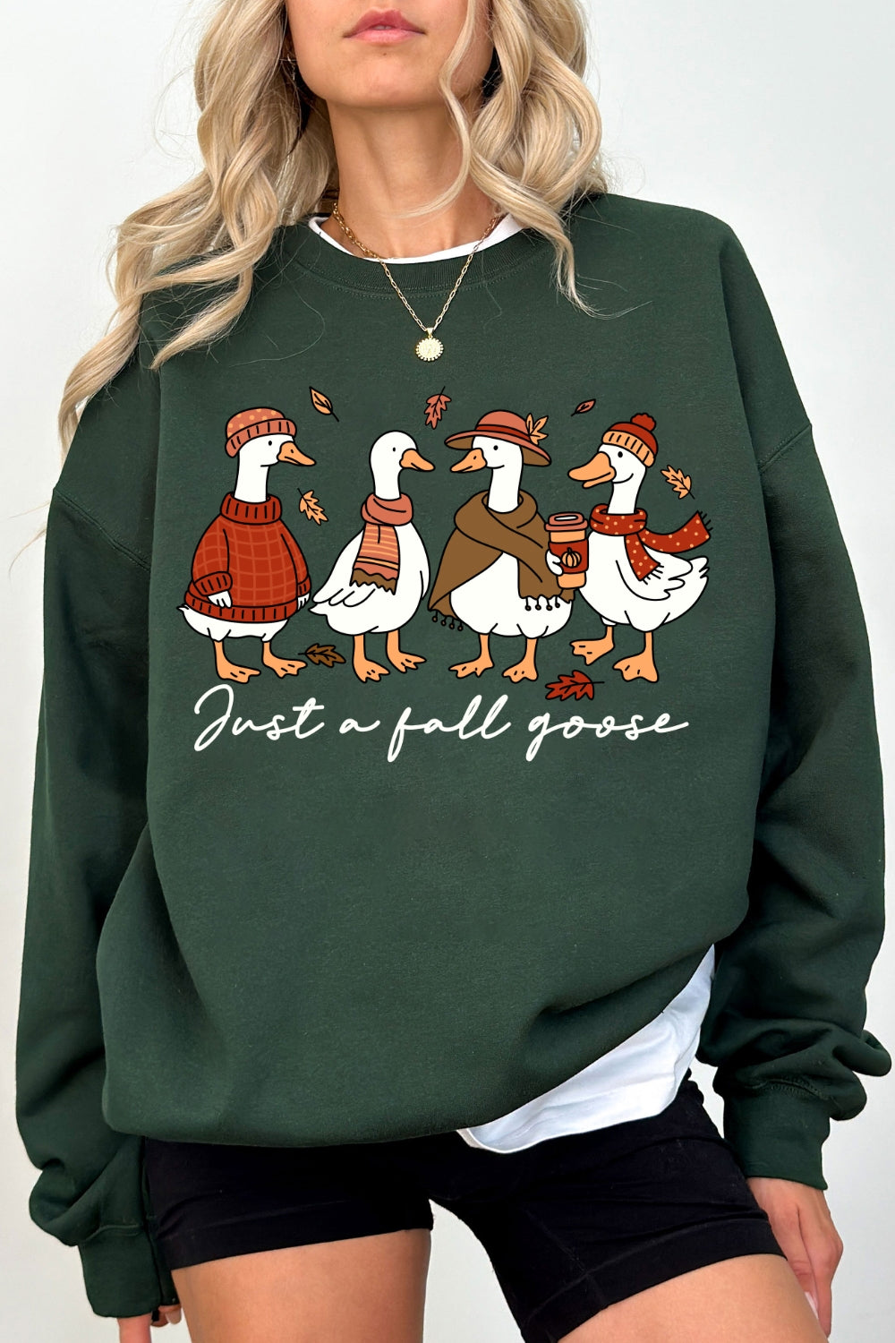 Just A Fall Goose Autumn Sweatshirt For Women