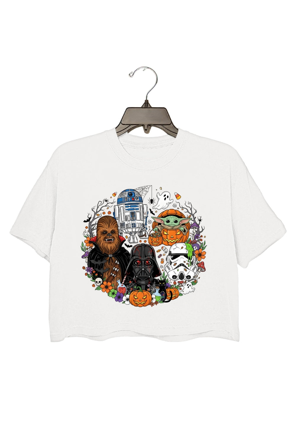 Galaxy Halloween Merch Crop Top For Women