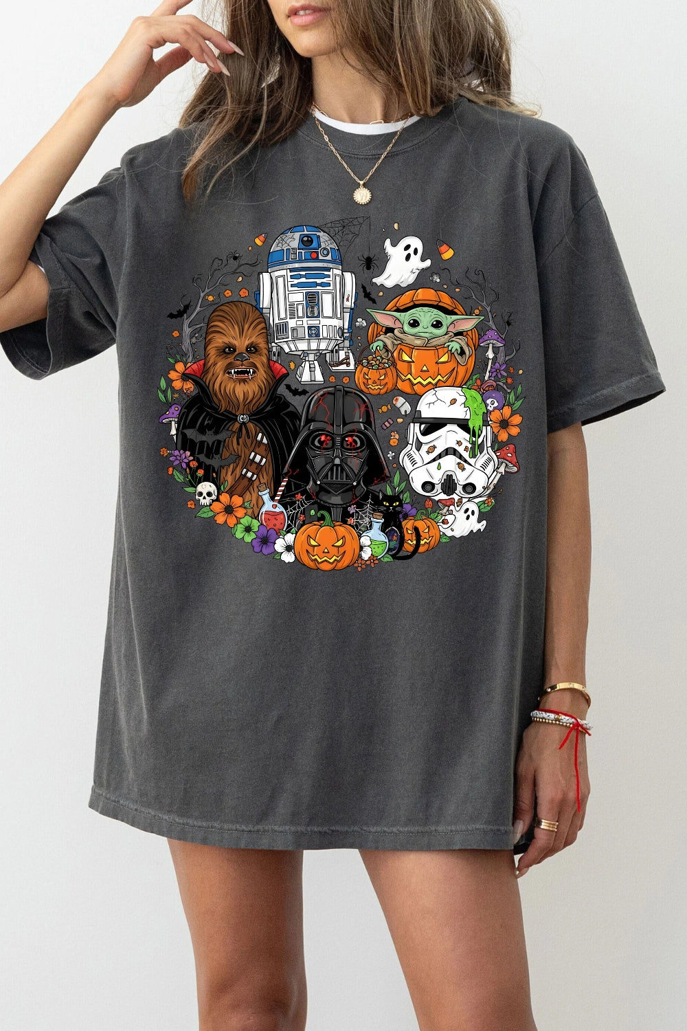 Galaxy Halloween Merch Tee For Women