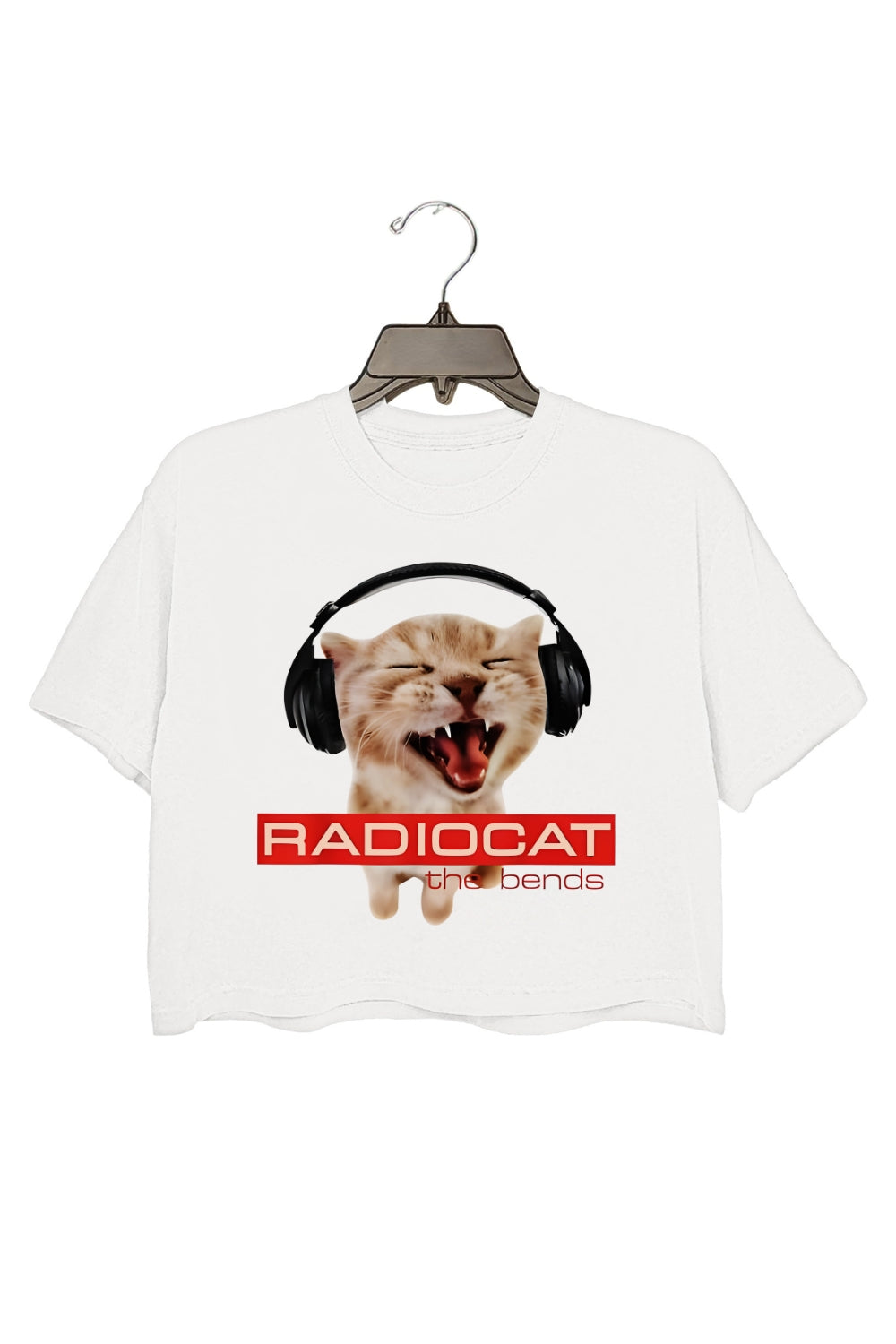 RADIOCAT Funny Cat Meme Crop Top For Women
