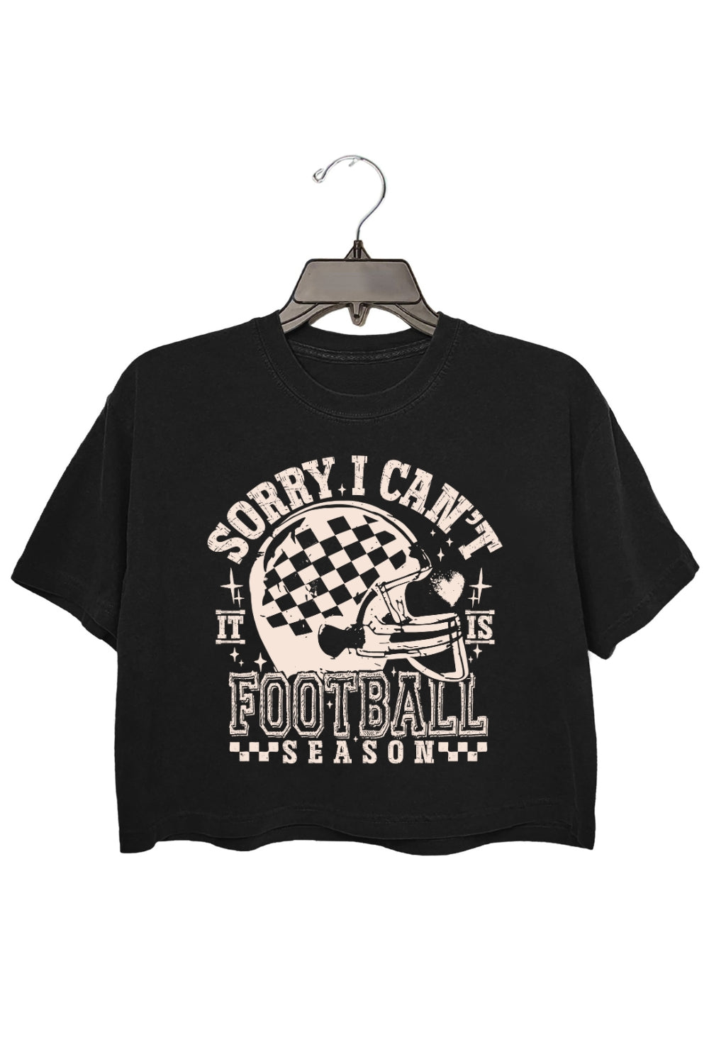 Sorry I Can't It Is Football Season Crop Top For Women