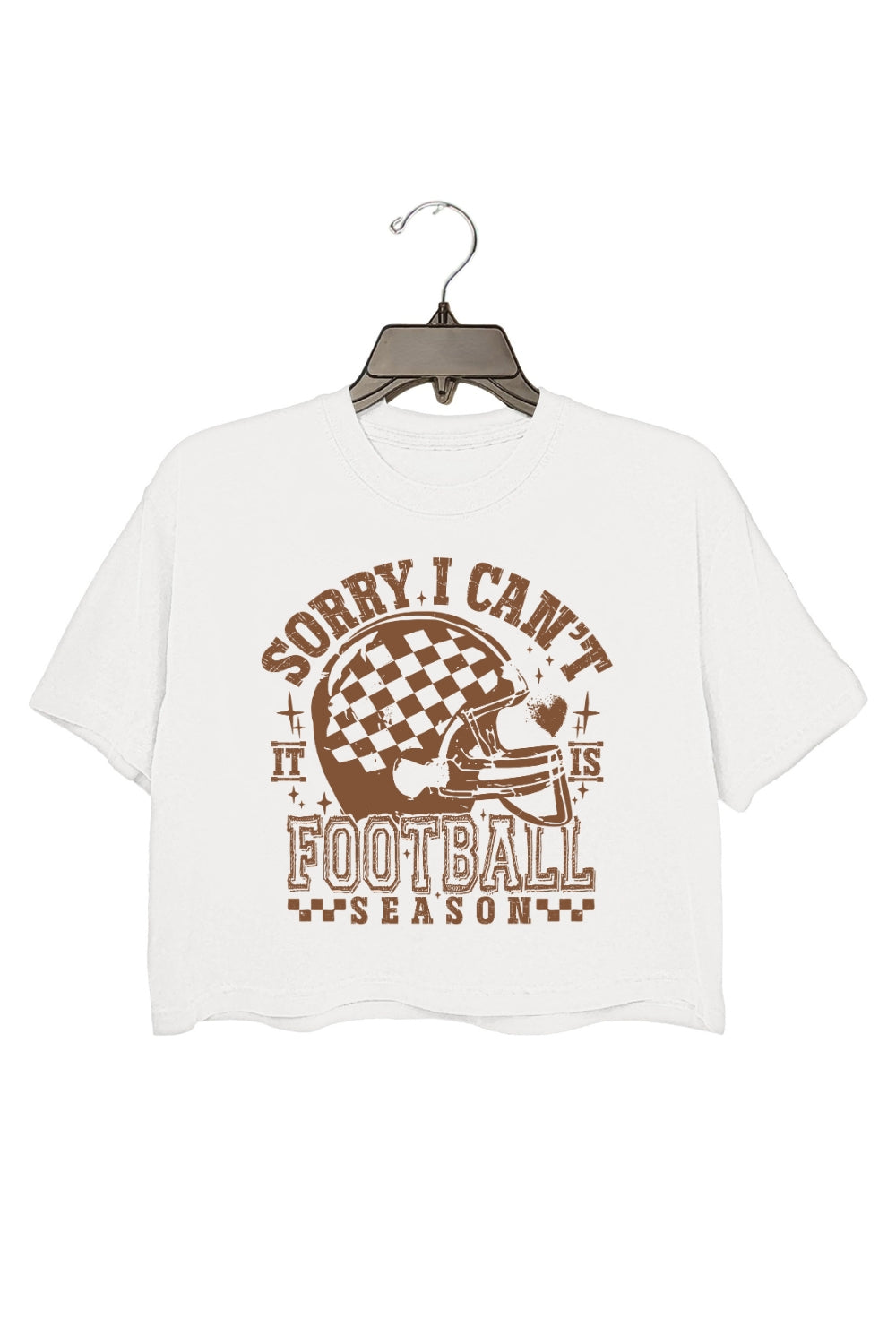 Sorry I Can't It Is Football Season Crop Top For Women