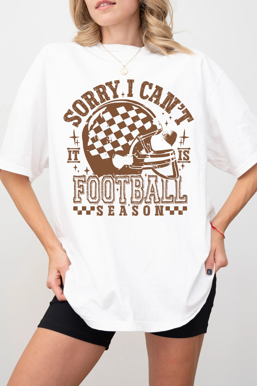 Sorry I Can't It Is Football Season Tee For Women