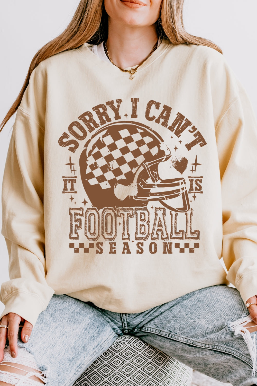 Sorry I Can't It Is Football Season Sweatshirt For Women