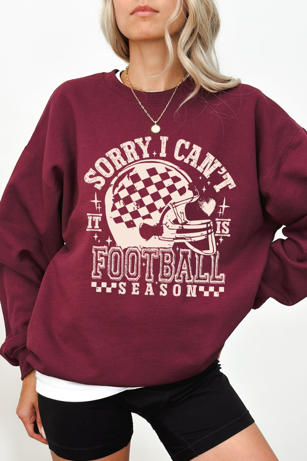 Sorry I Can't It Is Football Season Sweatshirt For Women
