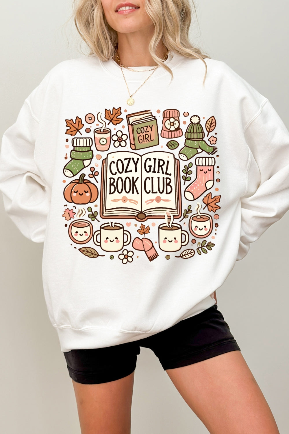Cozy Girl Book Club Sweatshirt For Women