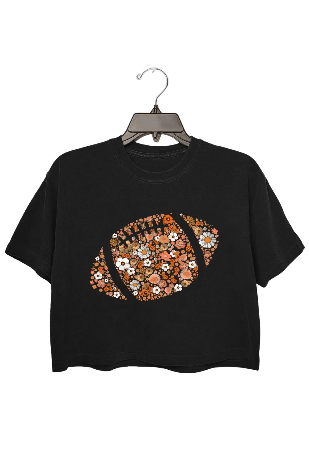 Retro Floral Football Crop Top For Women
