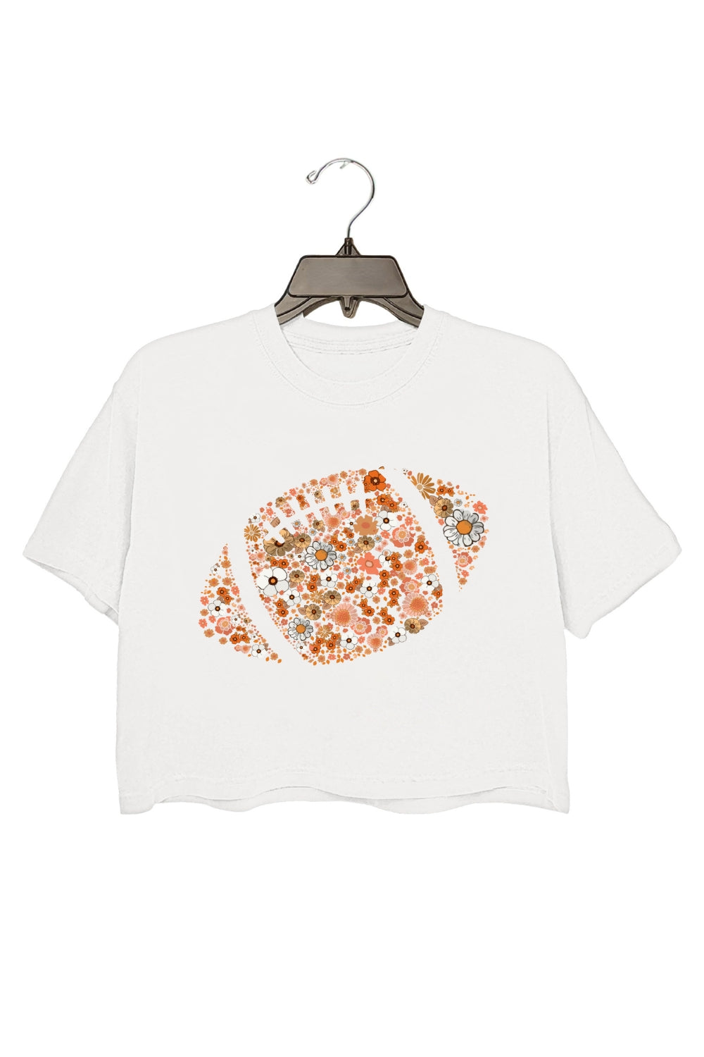 Retro Floral Football Crop Top For Women