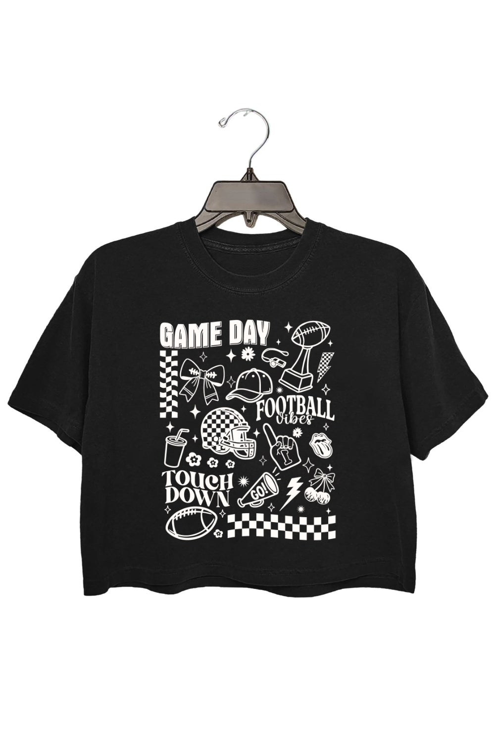 Football Season Vibes Game Day Crop Top For Women