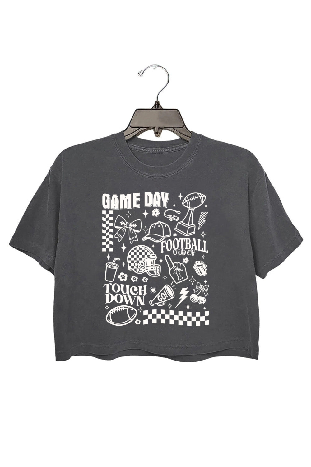 Football Season Vibes Game Day Crop Top For Women