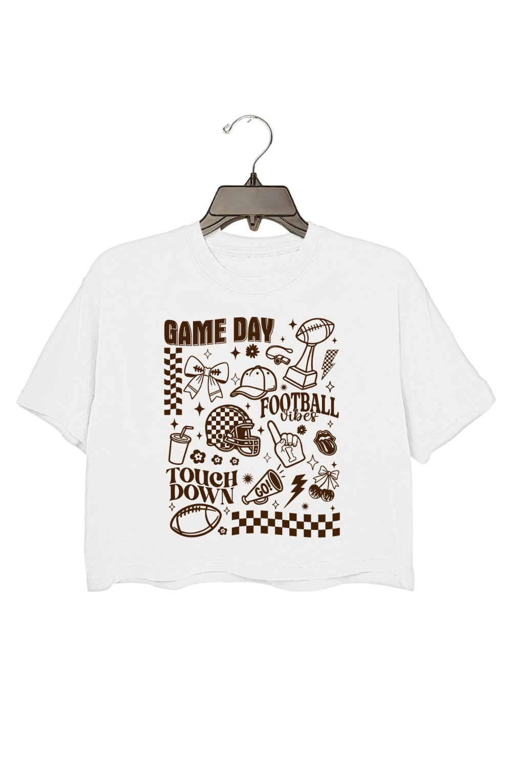 Football Season Vibes Game Day Crop Top For Women