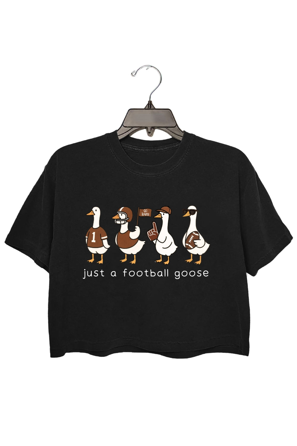 Just A Football Goose Crop Top For Women