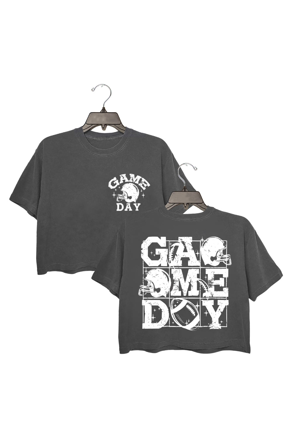 Game Day Football Season Helmet Crop Top For Women