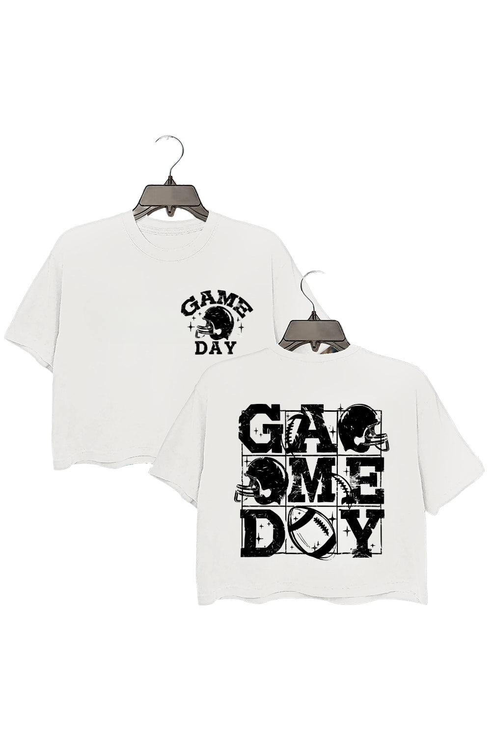 Game Day Football Season Helmet Crop Top For Women
