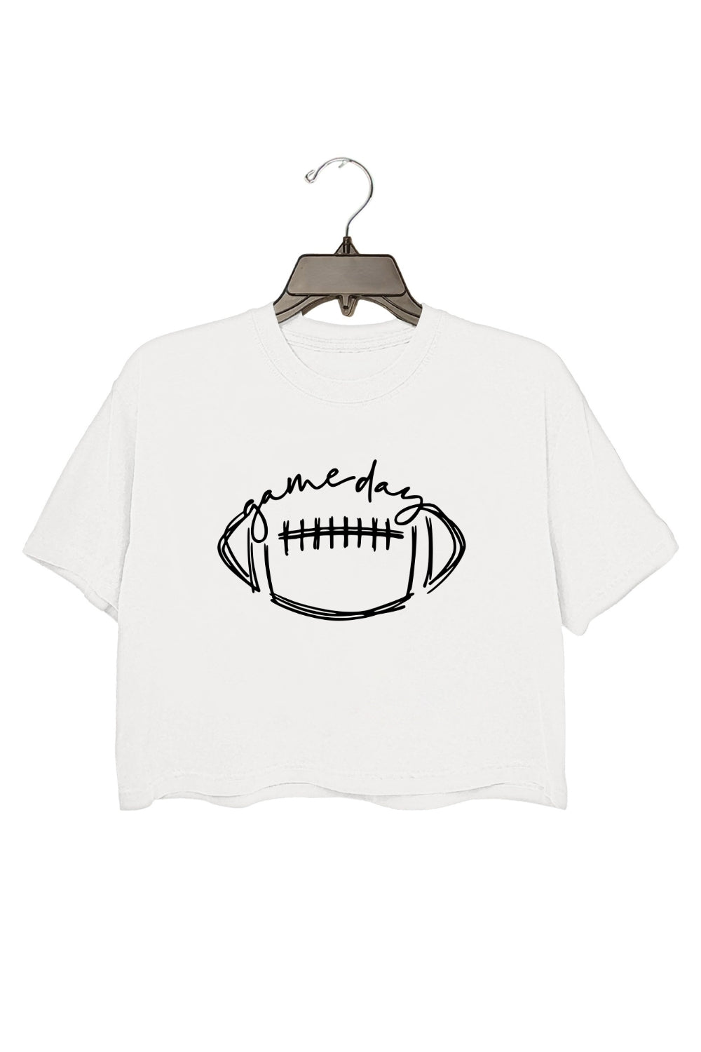 Football Gameday Hand-drawn Lines Crop Top For Women