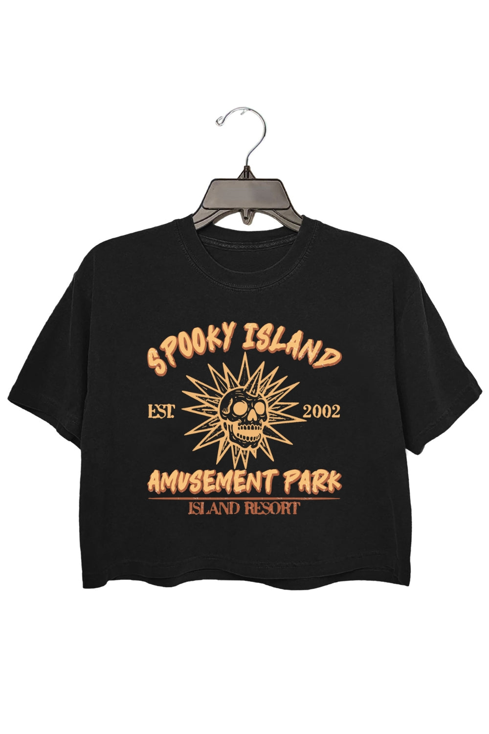 Spooky Island Retro Halloween Crop Top For Women