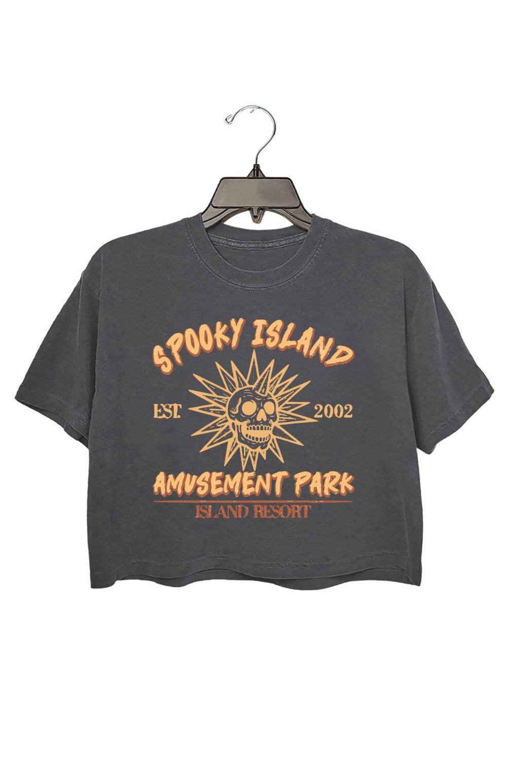 Spooky Island Retro Halloween Crop Top For Women