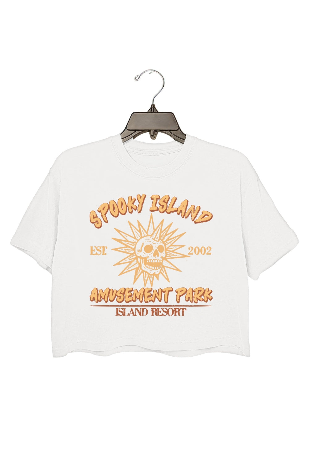 Spooky Island Retro Halloween Crop Top For Women