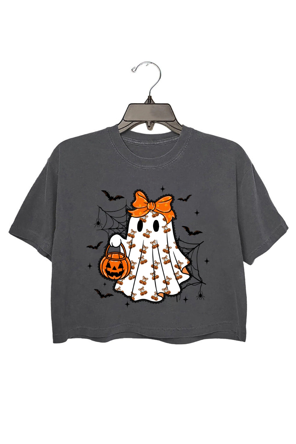 Lace Ghost Coquette Girly Halloween Crop Top For Women