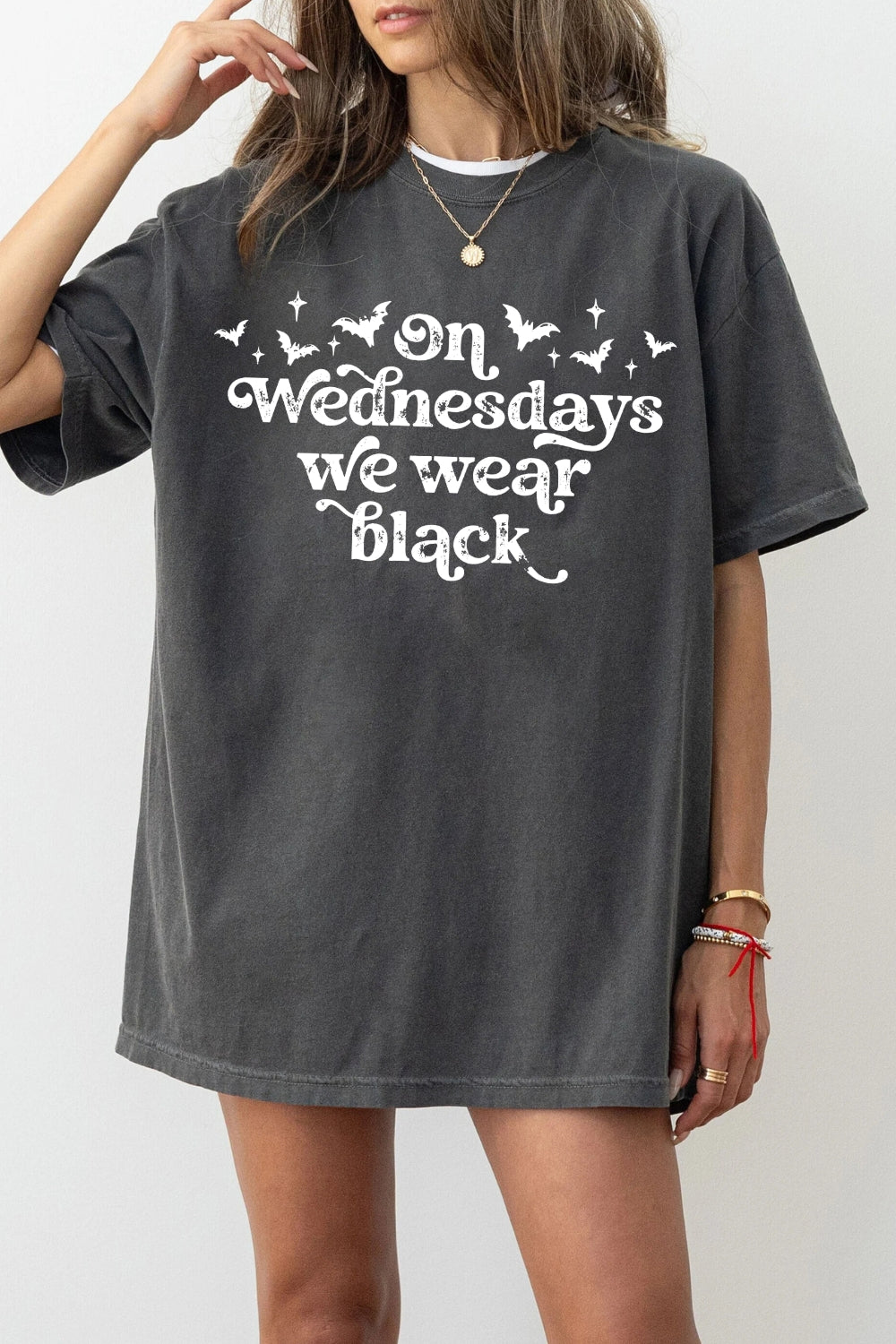 On Wednesdays We Wear Black Halloween Tee For Women
