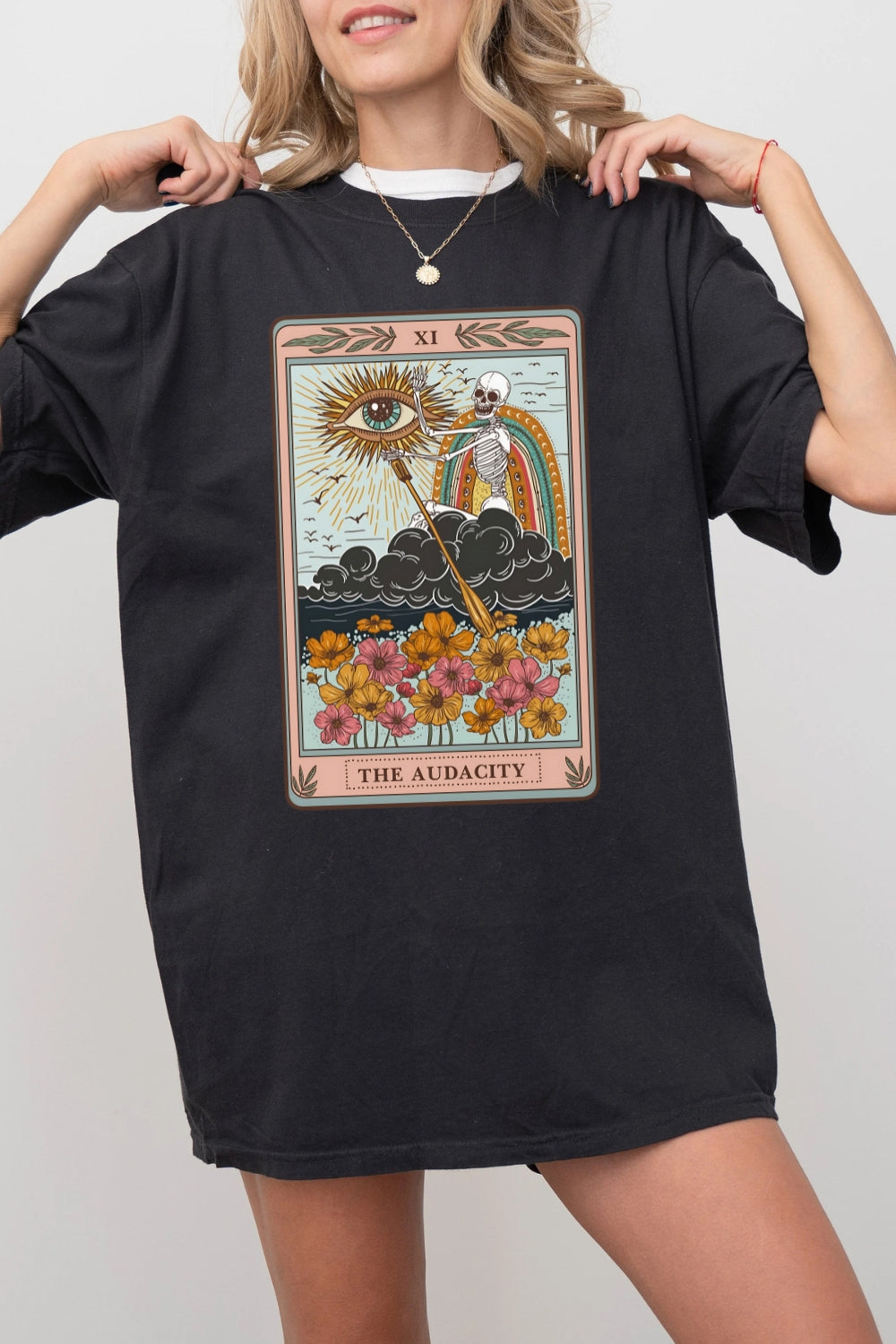 Skeleton Tarot Card Tee For Women