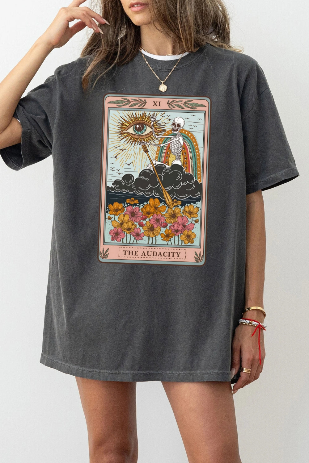 Skeleton Tarot Card Tee For Women