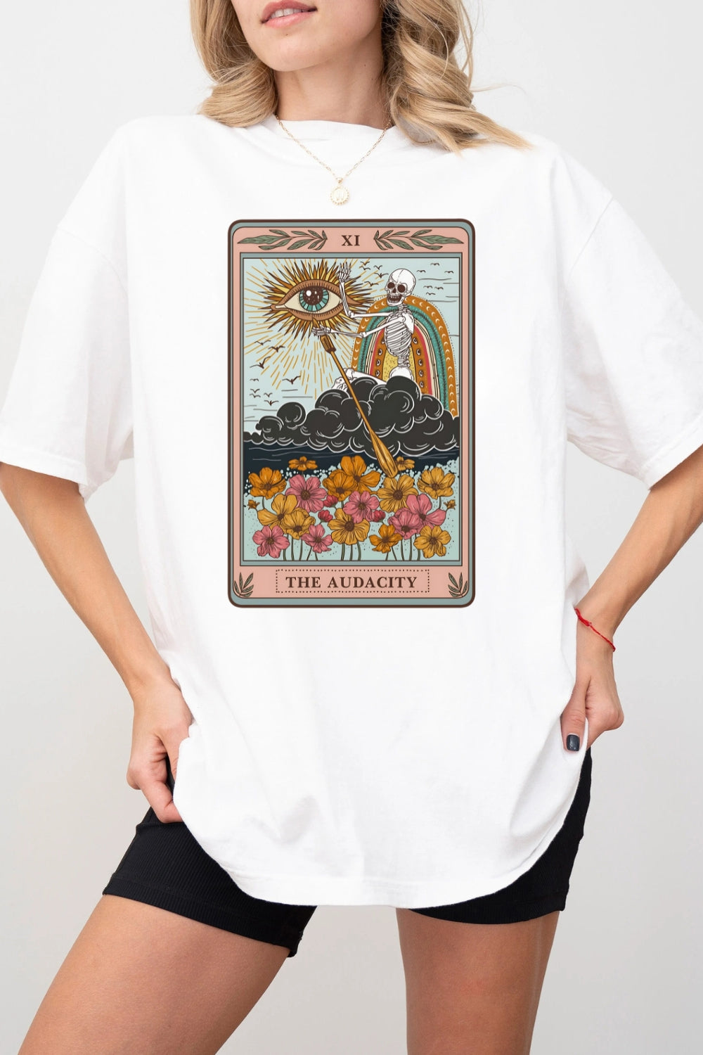 Skeleton Tarot Card Tee For Women