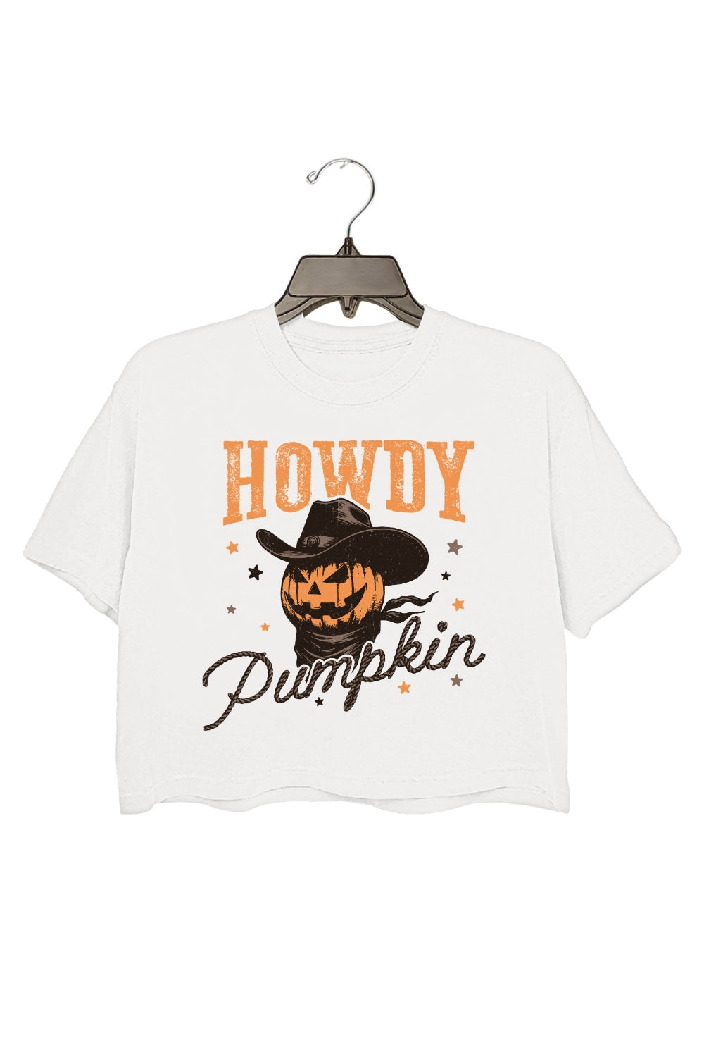 Howdy Pumpkin Western Halloween Crop Top For Women