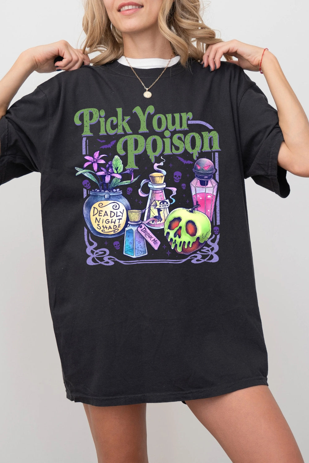 Retro Halloween Pick Your Poison Tee For Women