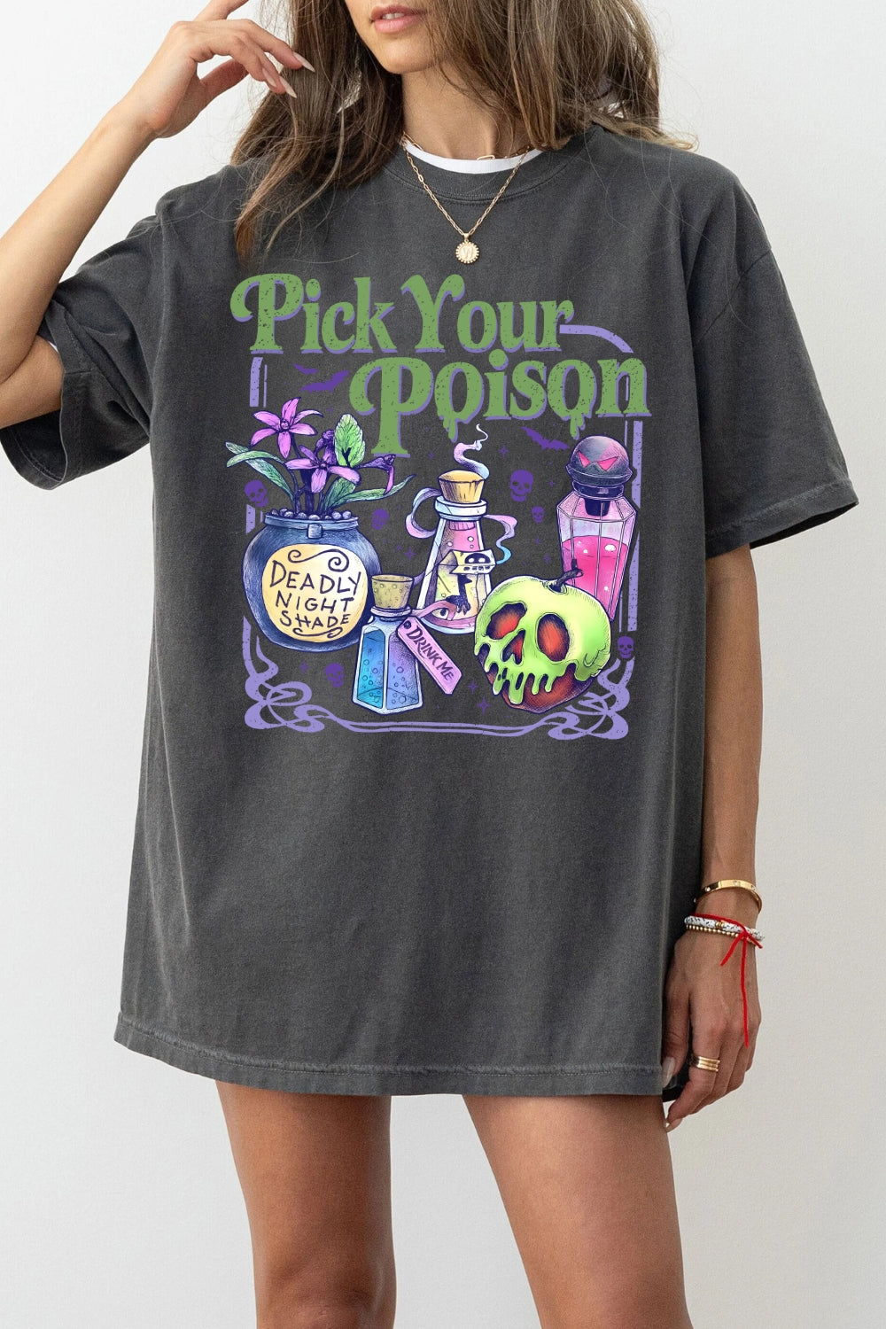 Retro Halloween Pick Your Poison Tee For Women