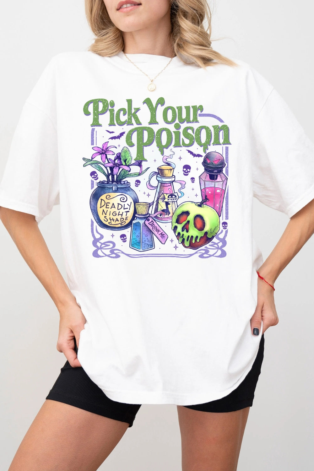 Retro Halloween Pick Your Poison Tee For Women