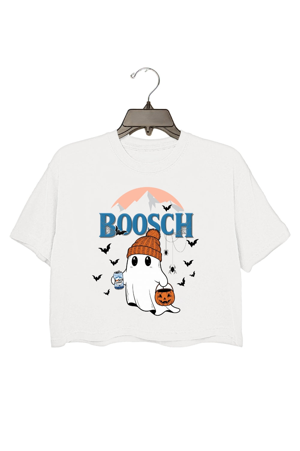 Boosch Light Ghost Halloween Crop Top For Women